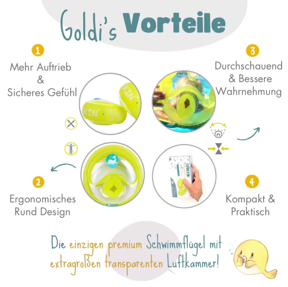 Goldi | Premium-Schwimmflügel